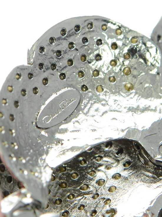 Oscar de la Renta Large Pave Crystal Rose Buckle main image 4